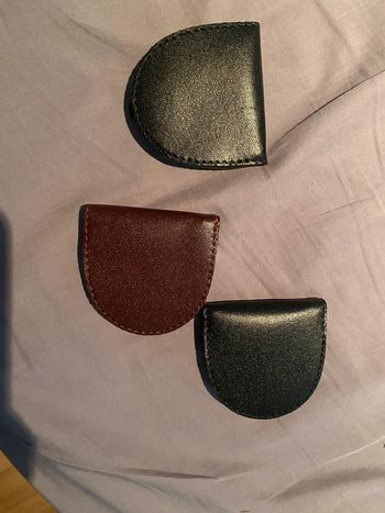 Lots de 3 portes monnaies en cuir