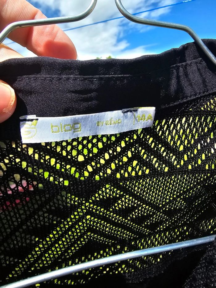 Chemisier blouse fille noir 14 ans - photo numéro 2