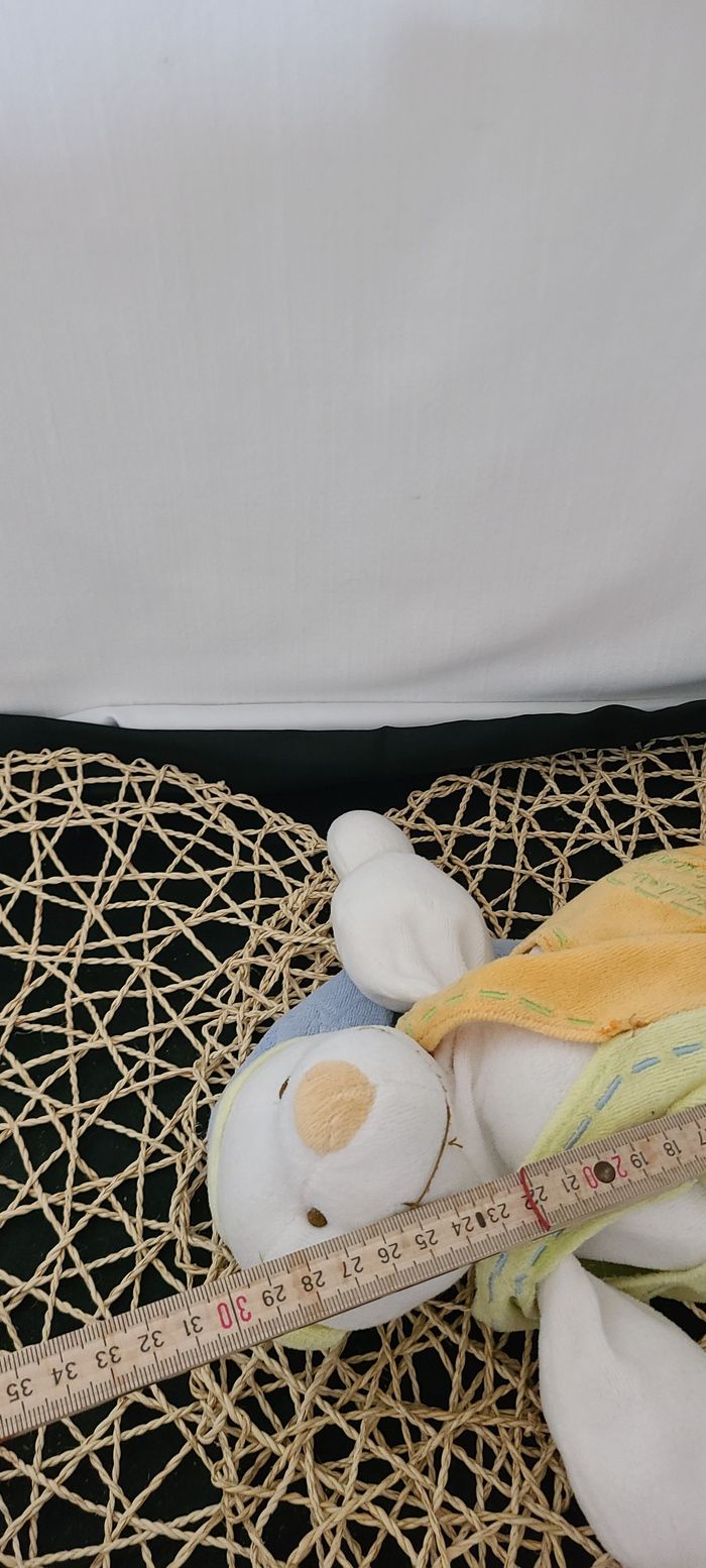 Doudou ours Fripon salopette orange verte DOUDOU ET COMPAGNIE - photo numéro 5