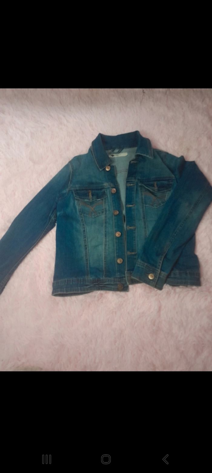 Veste en jeans mariage - photo numéro 2