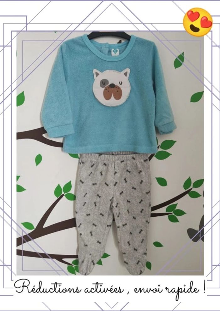 Pyjama deux pièces 9mois - photo numéro 2