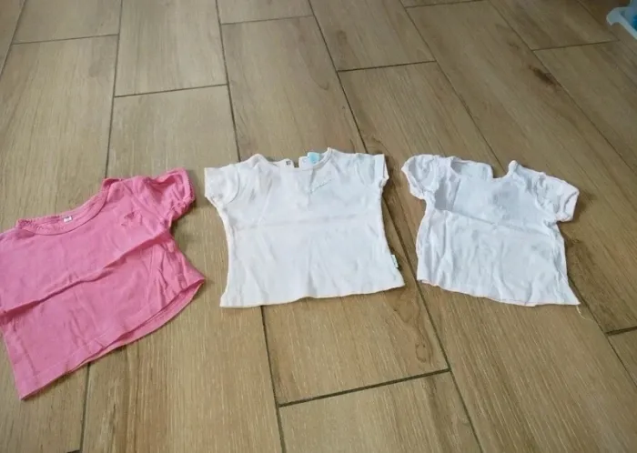 Lot 16 t-shirt manches courtes bébé fille 6 mois - photo numéro 6