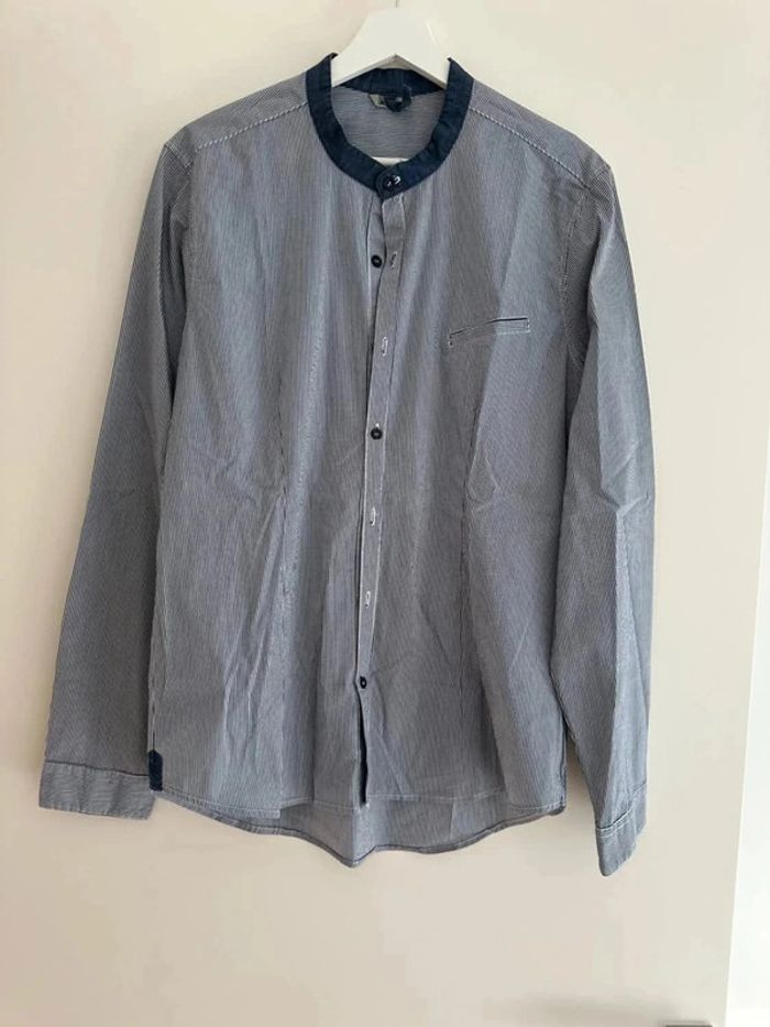 Chemise en col mao bleu homme x-cape taille L