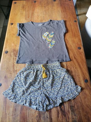 Ensemble short et t. Shirt fille