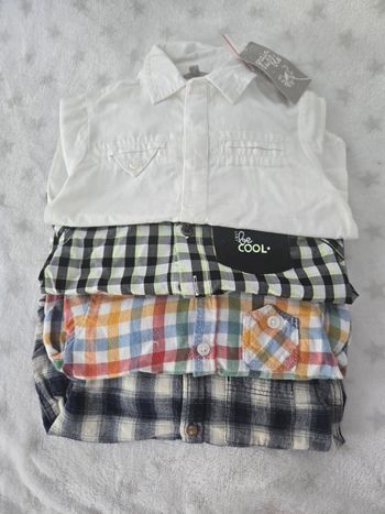 Lot de 4 chemises bébé garçons