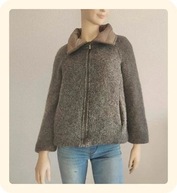 Veste doudoune Benetton gris anthracite - Taille 38