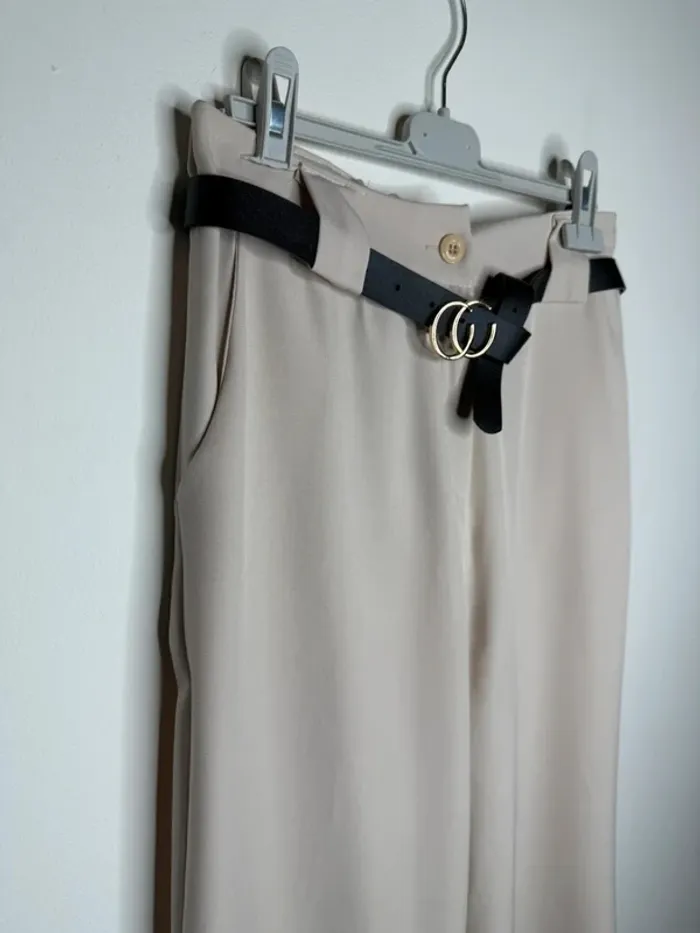 🍁 magnifique pantalon large Beige / Fashion - T/S 🍁 - photo numéro 5