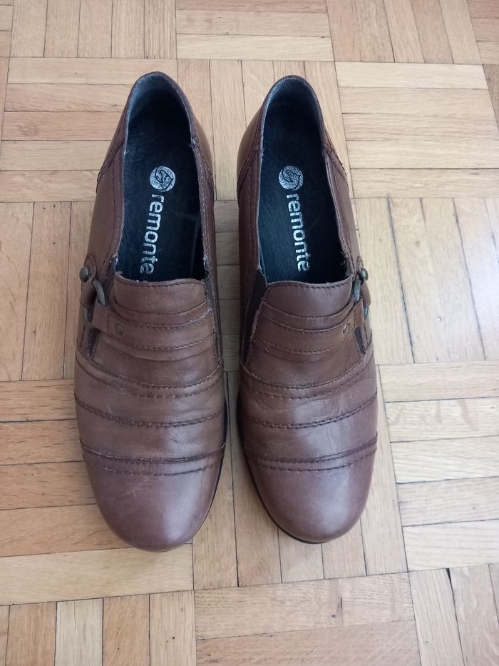 Chaussures marron avec petit talon,Remonte 37 - photo numéro 2