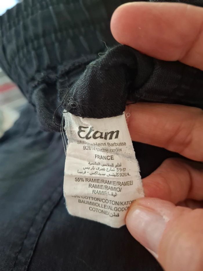 Pantalon jambes larges sarouel noir T 38 Etam - photo numéro 9