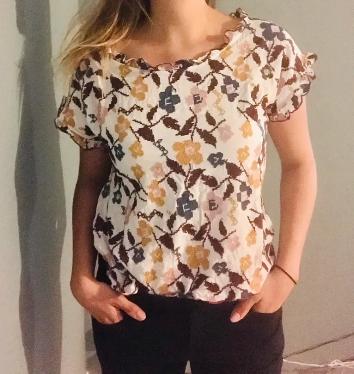 Top Fleuri Navy Paris 36