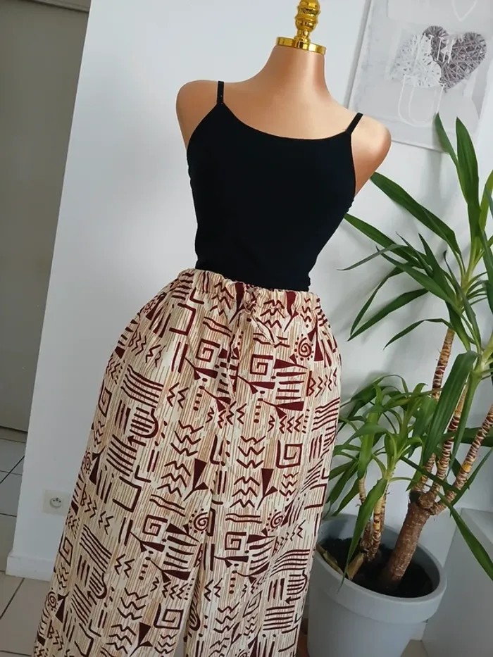 Pantalon Tendance Overside à motifs Bas large Neuf Taille L🌿💝 - photo numéro 8