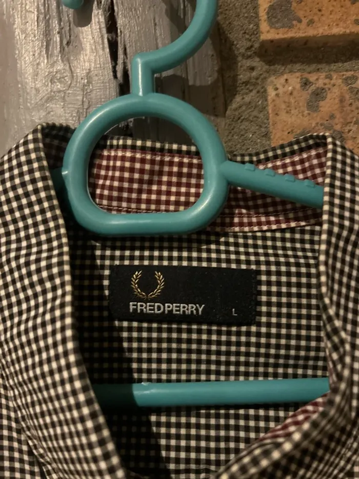 Chemise à carreau homme, taille L, Fred Perry - photo numéro 3