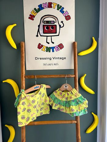 Ensemble vintage coloré 18-24M