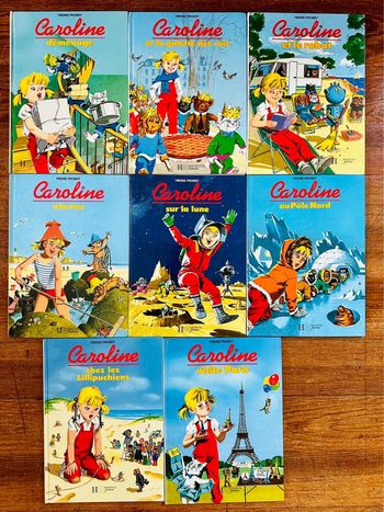 Lot de 8 livres Caroline très bon état Pierre Probst bd album Hachette Jeunesse