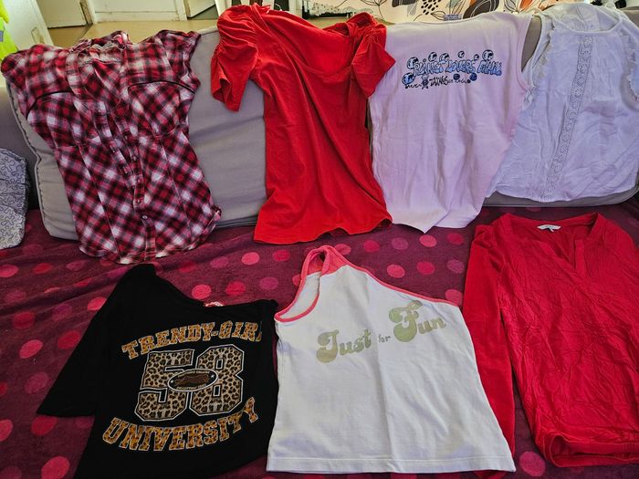 T-shirt lot femme taille S - photo numéro 2