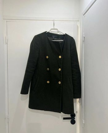 Manteau Mango en laine taille S vert