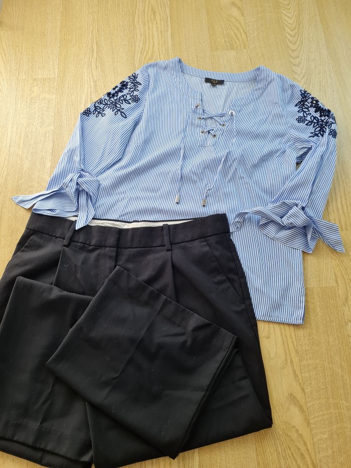 Pantalon noir à pince H et M taille 42 - photo numéro 5