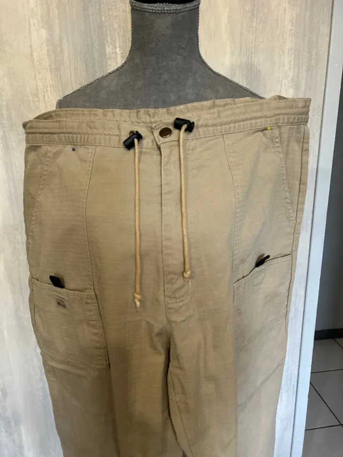 Pantalon, toile beige - photo numéro 2