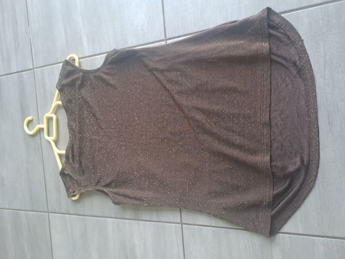 Blouse marron pailleté doré Scudetto - photo numéro 10