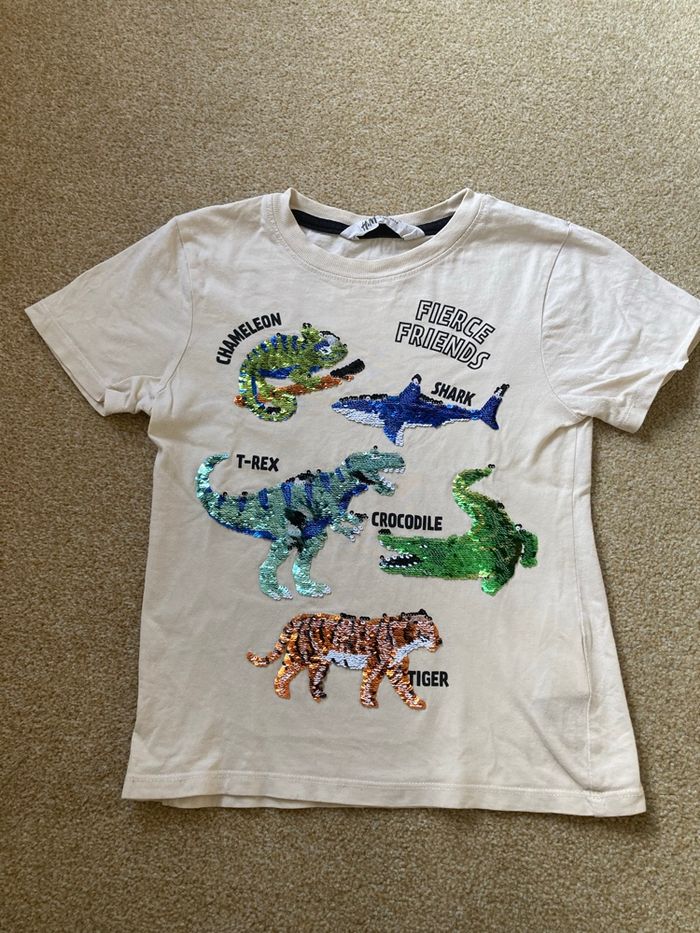 T-shirt à sequins h&m 4-6 ans