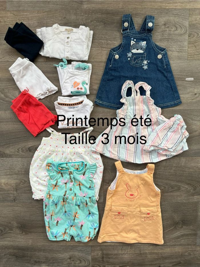 Lot printemps été taille 3 mois (12 articles) Kiabi Obaïbi Sergent Major Tex
