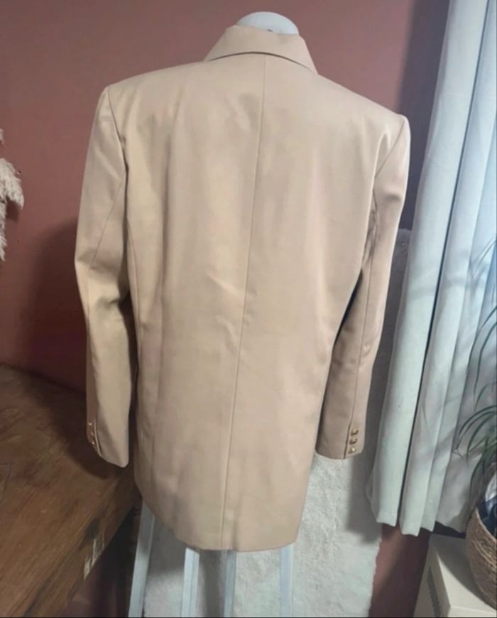 blazer beige structuré chic & vintage taille M - photo numéro 3
