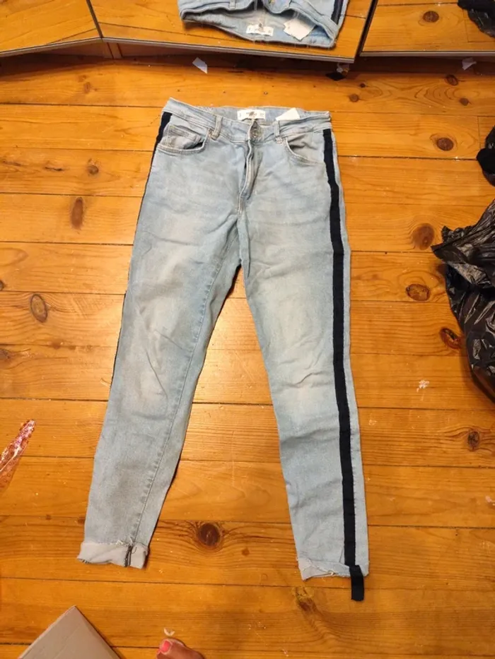 Jean skinny stretch Mango 36 bleu ciel 5 poches