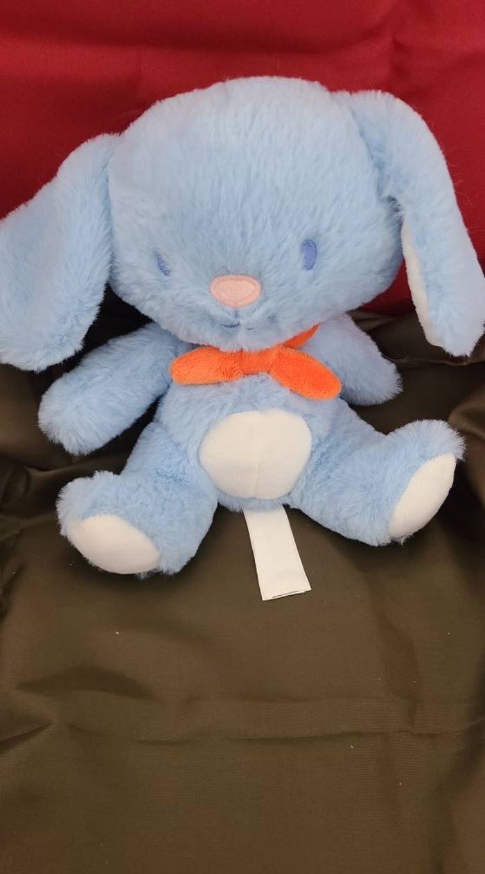 Lapin SERGENT MAJOR doudou peluche bleu - photo numéro 2