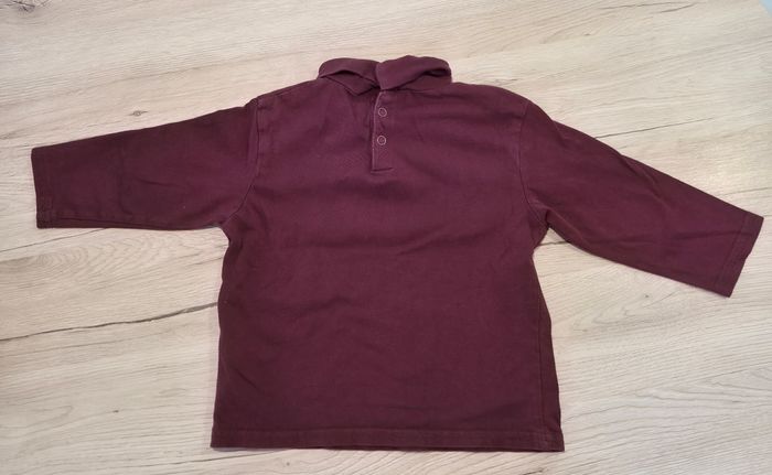 Tee-shirt manches longues à col roulé bordeaux, Gémo, 18 mois. - photo numéro 2