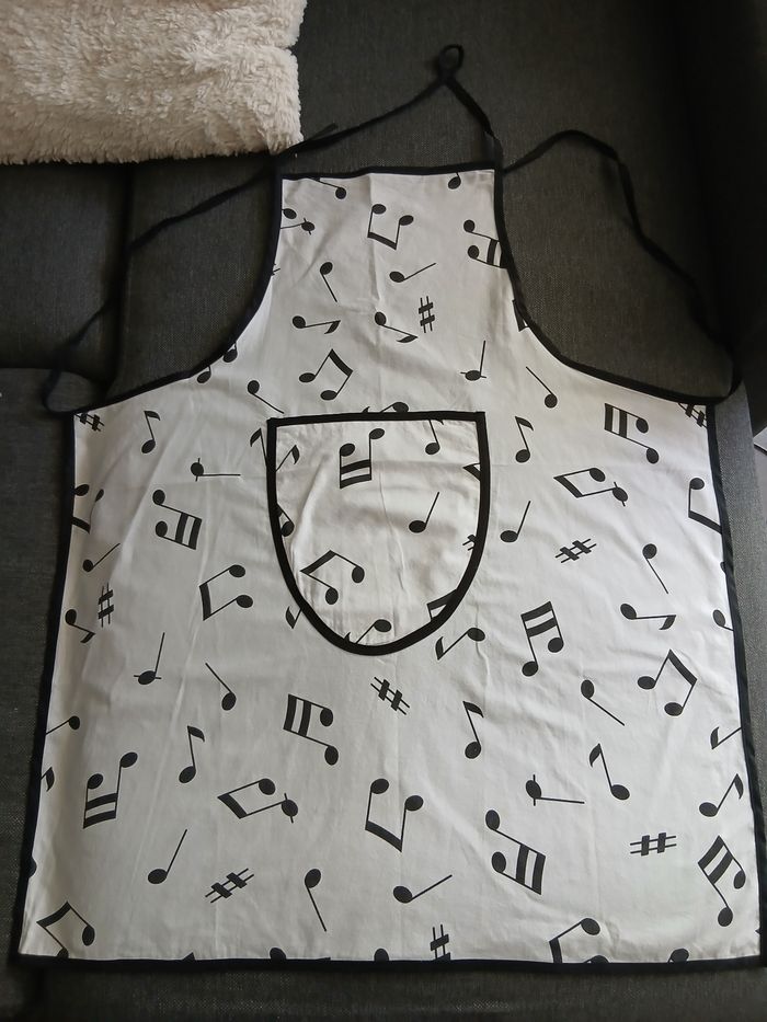 Tablier de cuisine notes de musiques