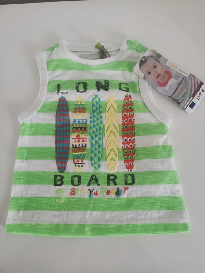 T-shirt débardeur marque orchestra 9 mois neuf