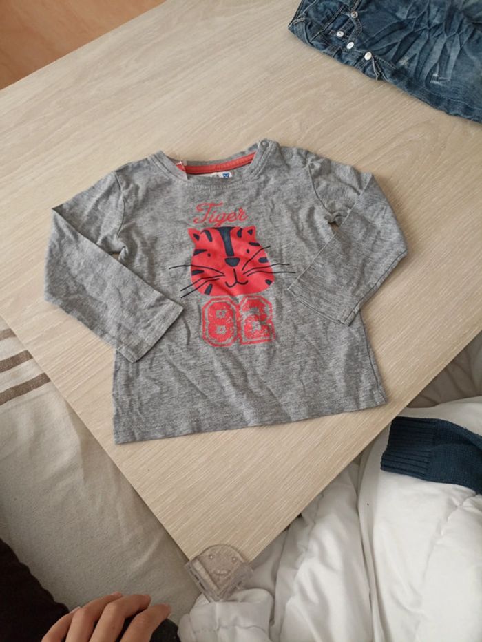 T-shirt manches longues gris '' tiger 82''