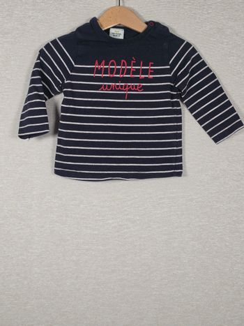 T-shirt manche longue tape à l'œil 18 mois 80 cm 