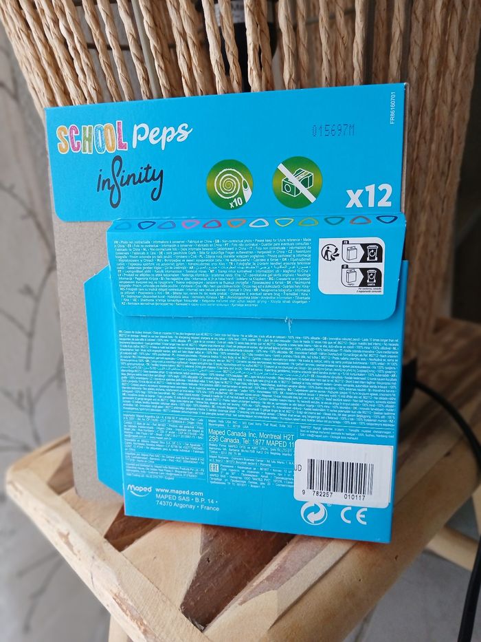 Pochette de 12 crayons de couleur School'Peps Infinity - photo numéro 2