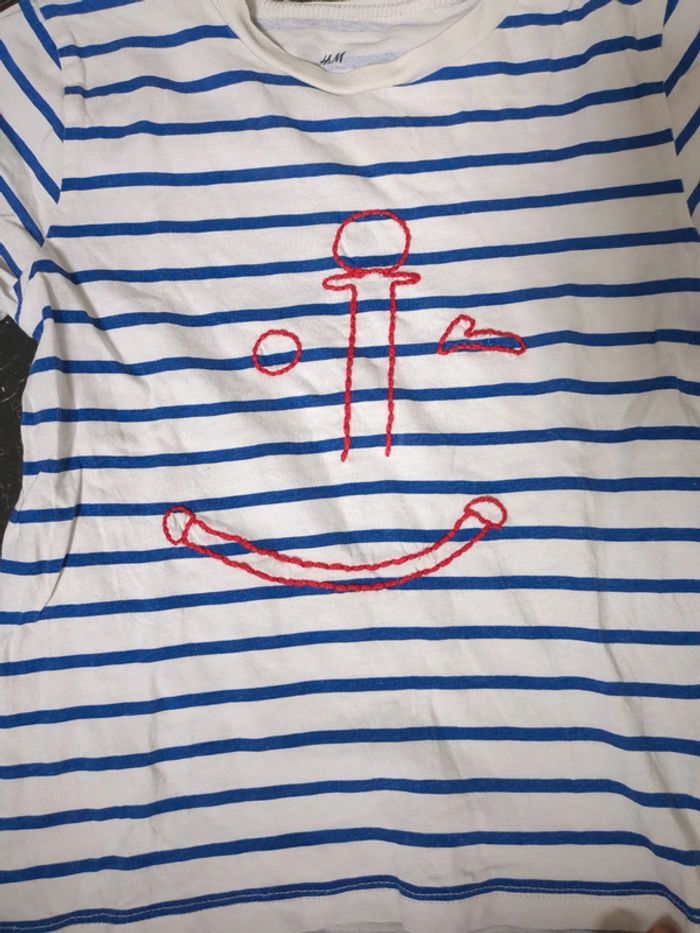 Tee shirt marinière 4-6 ans - photo numéro 2