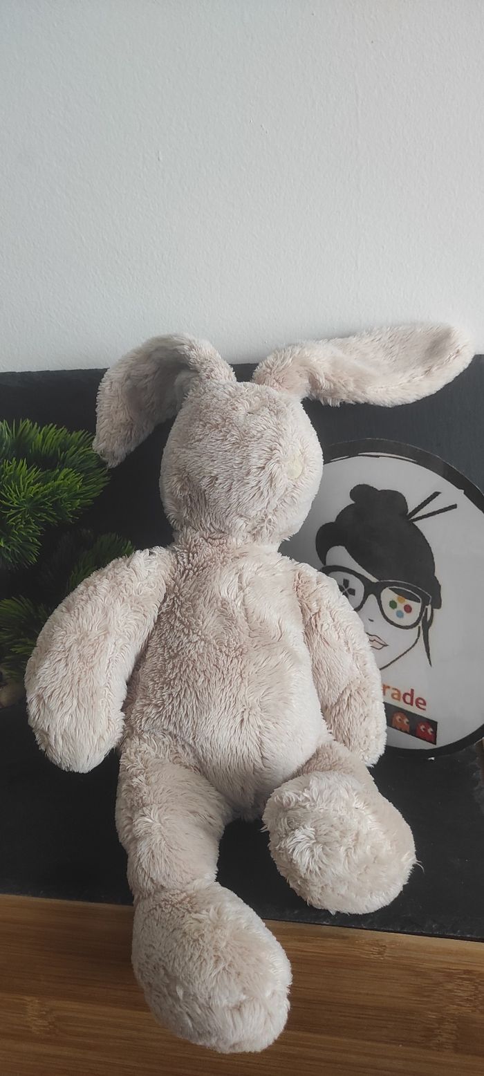 doudou peluche lapin beige marron moulin roty Pantin