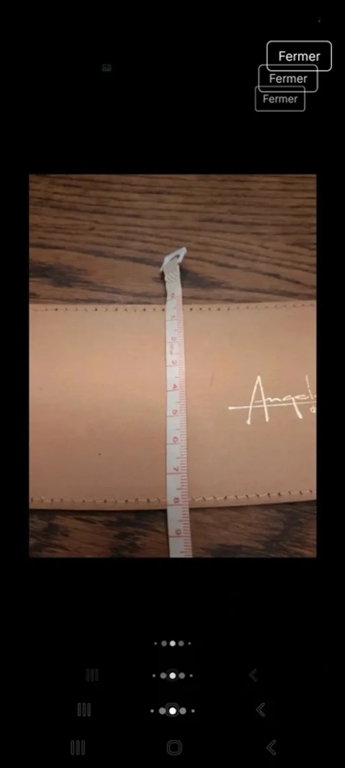 Ceinture cuir fait main Angelo de Lombardi 85cm - photo numéro 9