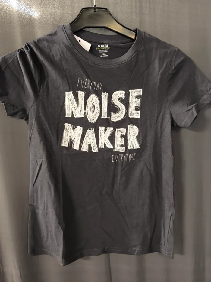 313109 Tee-shirt MC gris garçon 10 ans kiabi