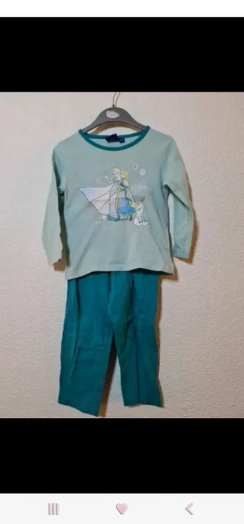 pyjama 2 pièces bleu la reine des neiges Disney