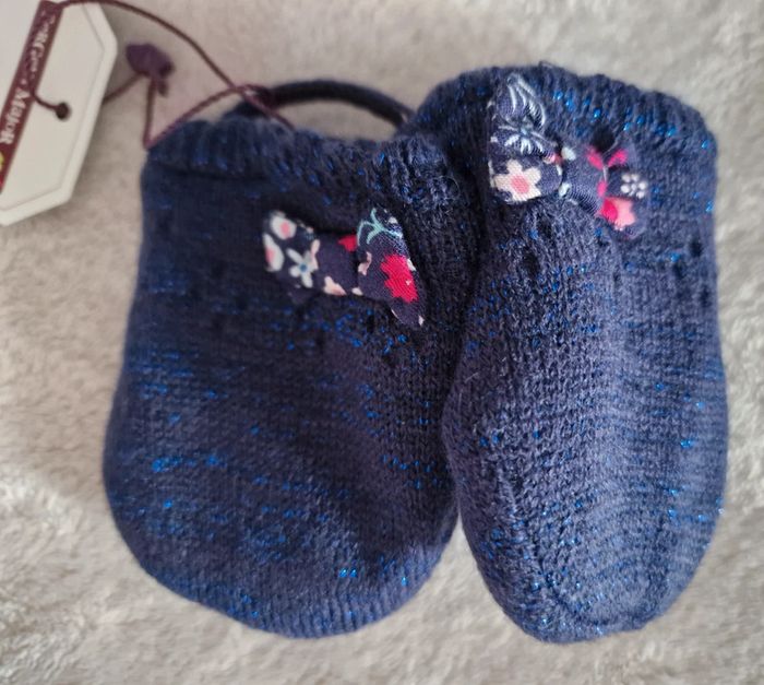 Ensemble bébé bonnet + moufles marine Sergent Major T1 (neuf 🏷) - photo numéro 9