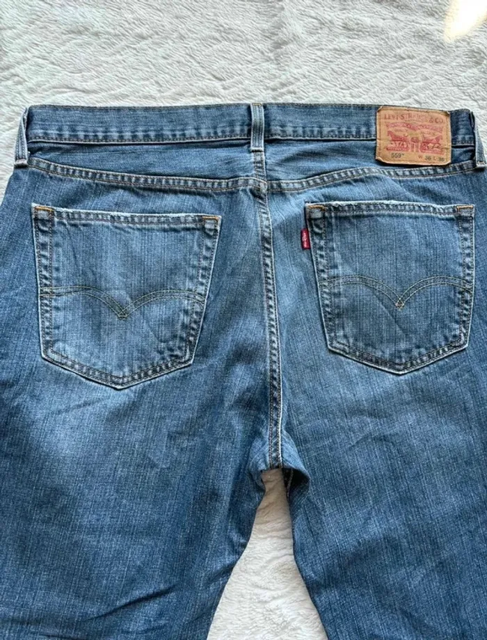 Jean Levi’s 559 Homme XL 46/48 W36 L36 bleu Relaxed straight droit Mexique 00s y2k grande taille - photo numéro 13