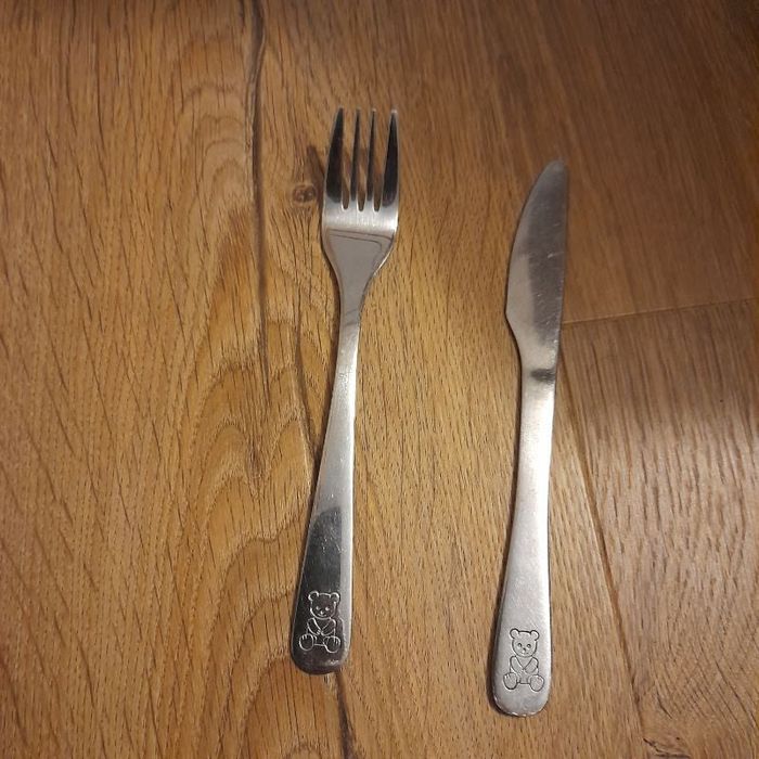 Lot fourchette et couteau enfant