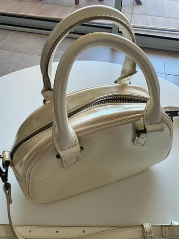 Petit sac bowling boxy en vinyle blanc Pimkie