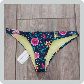Bas de maillot de bain bleu marine à motif fleuri - Taille 38 Banana Moon