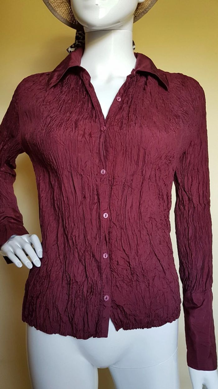 Chemisier manches longues effet froissé - photo numéro 2