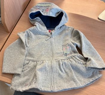 Gillet à capuche fille Orchestra 18 mois 81cm