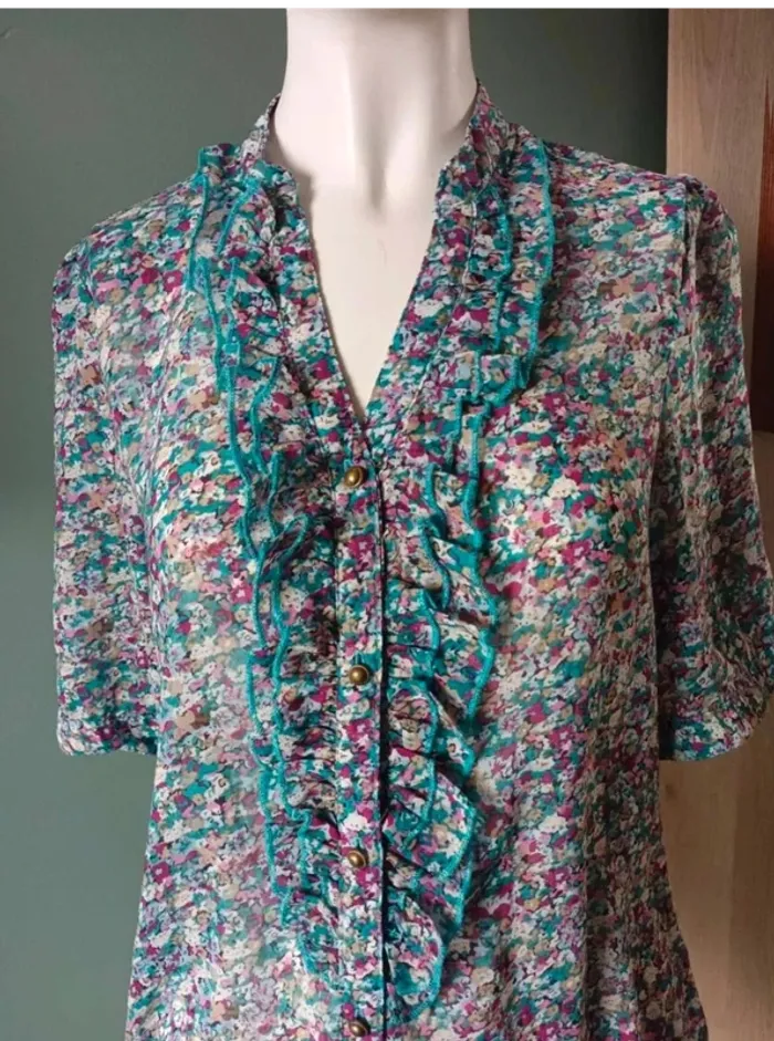 Blouse fleurie S - photo numéro 4
