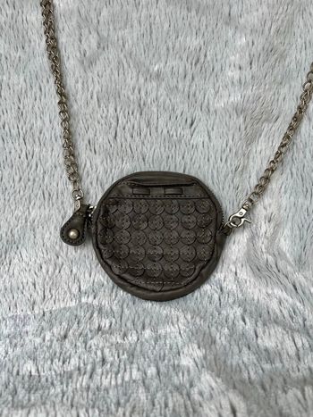 Mini sac rond chaîne vintage Y2K gris petit sac tendance DDP