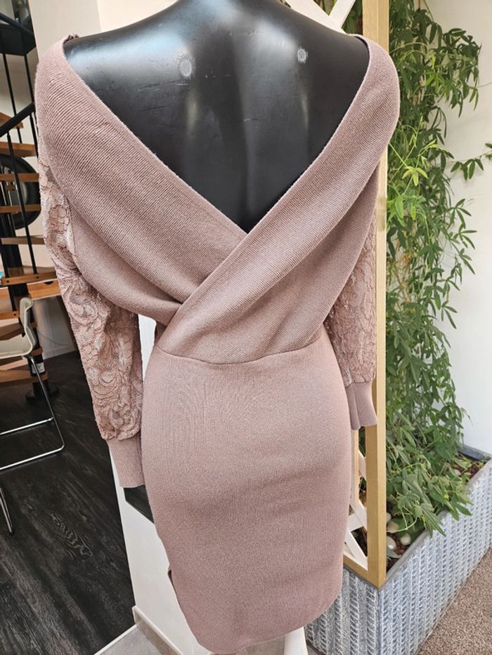 Robe croisée marron taille M - photo numéro 6