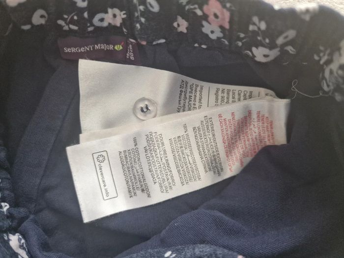 Ensemble Blouse ML légère blanche & short marine à fleurs - 18M - Sergent Major (BE avec defauts)) - photo numéro 6